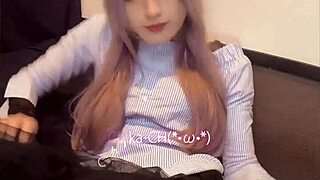 Pink-Haired Erotic Crossdresser Inserts Vibrator In Anus For Masturbation Video