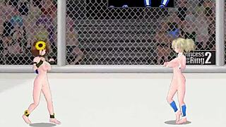 Princess Mimi Battles Rena in Street Wrestling Ring Showdown