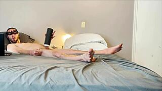 what's up with this homemade masturbation using stroking sucking vibrating toy on feet