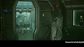 is charlize theron giving blowjob handjob as brunette milf in prometheus 2012 scene