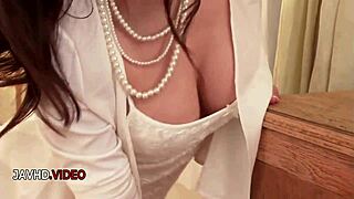 ayumi shinoda's hardcore blowjob session builds up to this creamy creampie finish with big tits milf action