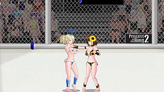 Princess Mimi Battles Rena in Street Wrestling Ring Showdown