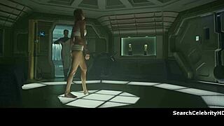 is charlize theron giving blowjob handjob as brunette milf in prometheus 2012 scene