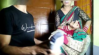 Makaan malkin impressed and fucked in Indian Bengali porn Hindi style!