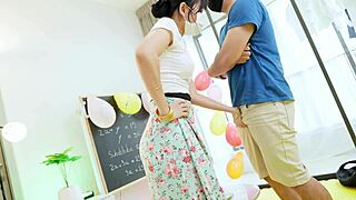 How does this tuition teacher hardcore teach her lessons in rough pov student sex?