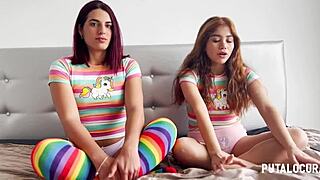 wanna see marina gold and rosie cage sucking cock and swallowing cum in bed?