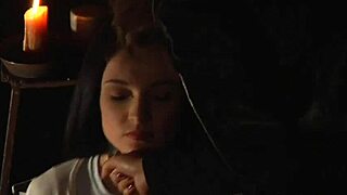 horny madame dominates her lesbian slave with bondage and pussy licking until moaning orgasms erupt