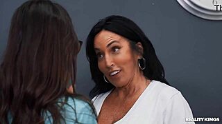 i'm that slutty it girl getting bossed by my milf in reality kings with glasses and heels on