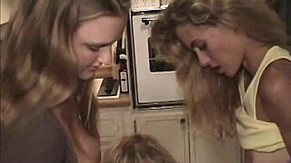 blonde sluts take on horny husbands for wild fucking