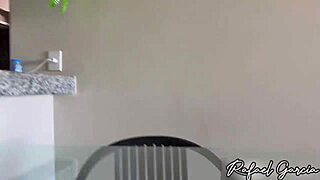 Wife Left Me with Hot Maid Who Fucked Me in Apartment Kitchen