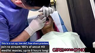 channy crossfires dental checkup behind scenes with latex gloves 😏