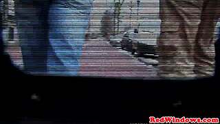 dutch hooker in lingerie gets doggystyled by tourist until cumshot sprays her