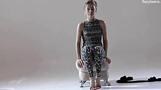 Hey, watch this flexible russian gymnast rita mochalkina spreading hairy pussy in yoga poses?