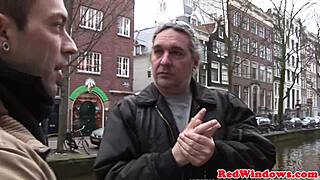 dutch hooker in lingerie gets doggystyled by tourist until cumshot sprays her