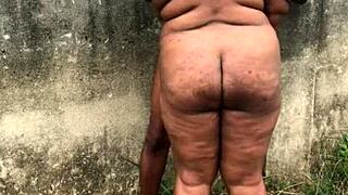 outdoor fucking with my husband's brother on the ranch bent over with big ass and tits.