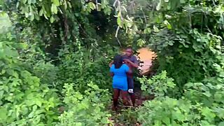 she loves getting banged doggy style in her first time with that curvy ebony body