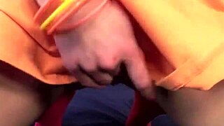 How does Lil Lexy rub and finger her pussy so hard?