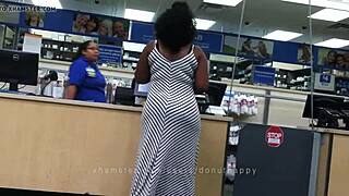 i love watching this candid stacked black woman with her big natural tits and fat basketball booty in compilation
