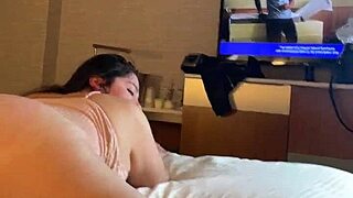 I'm randomly meeting this thick latina with big ass and tits at the lobby bar for deepthroat blowjob and hardcore doggystyle sex.