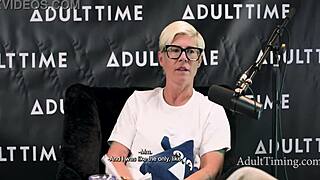 Petite redhead pornstar discusses her lesbian experiences during intimate casting interview with Bree Mills and Freya Parker