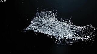 Blonde teen gets shaved pussy filled with piss and hard cock in close-up action