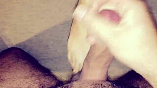 jessica gives her friend an italian-style footjob in heels 😏👠