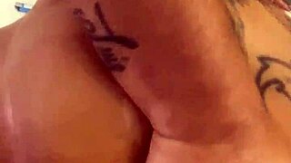 Dad travels leaving stepson alone with big tits MILF stepmom in see-through POV