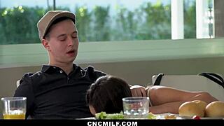 Stepfamily Plays Special Foosball Game with Freeuse Sex in Milf Group Blowjob and Riding?