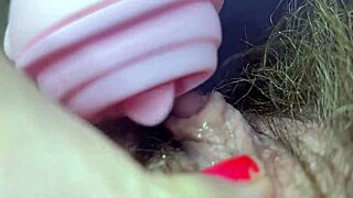 Big Clitoris On Hairy Pussy In Extreme Closeup View