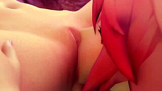 Two girls engage in intense session