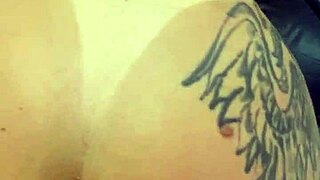 Dad travels leaving stepson alone with big tits MILF stepmom in see-through POV