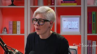 The Cute And Pretty Pornstar With Curly Hair And Glasses In Casting Interview - Leana Lovings