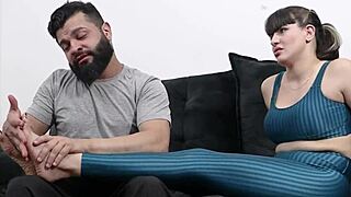 Personal Trainer Fucks Aluna's Asshole in Front of Cuckold Husband for Weight Loss Method with Creampie