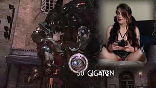 Lovense connected, time to game as sexy bimbo in Bayonetta episode 4