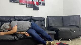 Suggestive Cuckold Watches Wife's Fucking