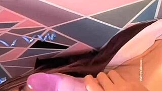 Universitaria se toca con su dildo in bed while flashing big tits and lingerie in dirty talk fetish scene.