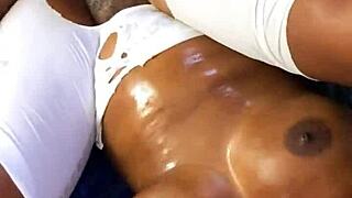 Amateur couple shares hot romantic session on chia with cowgirl riding, doggystyle, missionary positions, and passionate moans from muscular bodybuilder and girlfriend.