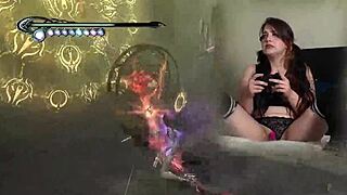 Lovense connected, time to game as sexy bimbo in Bayonetta episode 4