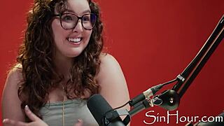 The Cute And Pretty Pornstar With Curly Hair And Glasses In Casting Interview - Leana Lovings