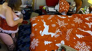 granny carmen claus gets that standing doggystyle fuck with elvish creampie action 🎄🍆