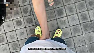 blonde wraps her lips around a stiffy then bends over for doggystyle pounding outdoors 😏