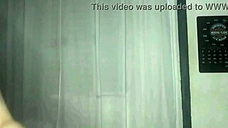 I'm in the bathroom playing this hot game with my stepsister using big cock dildo for blowjob and fucking.