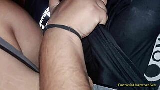 watching porn on tiktok with my hermanastra, couldn't stop staring at her beautiful tits, had to use them to milk my pene