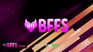 Teen best friends learn cock sucking from sex goddess in classroom