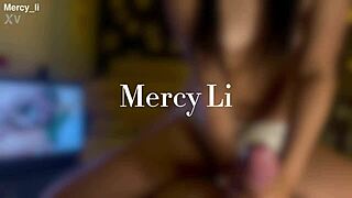 Asian Gf Tackles Cock Hero Challenge With Handjob Leading To Massive Cumshot