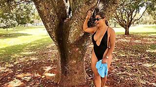 Beautiful Curvy Latina Bodybuilder Luna Oliveira And Vagninho Flash In Public Places, Fucking Her Big Ass Outdoors With His Monster Cock In Full Movie
