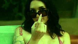 Charlotte Sins dives into the pool with a brunette partner, riding cowgirl after muff diving and missionary fucking.