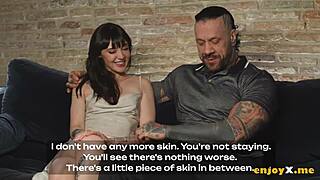 Sweet tatted brunette got rimmed and ridden by boyfriend