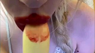 Sexy Elza Kom Very Sweet Dance Hot. Suggestive Moves In Lingerie Tease With Lipstick And Fetish Vibes.