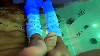 Thomas J spends time at home with tattooed blonde Claudia Mac.